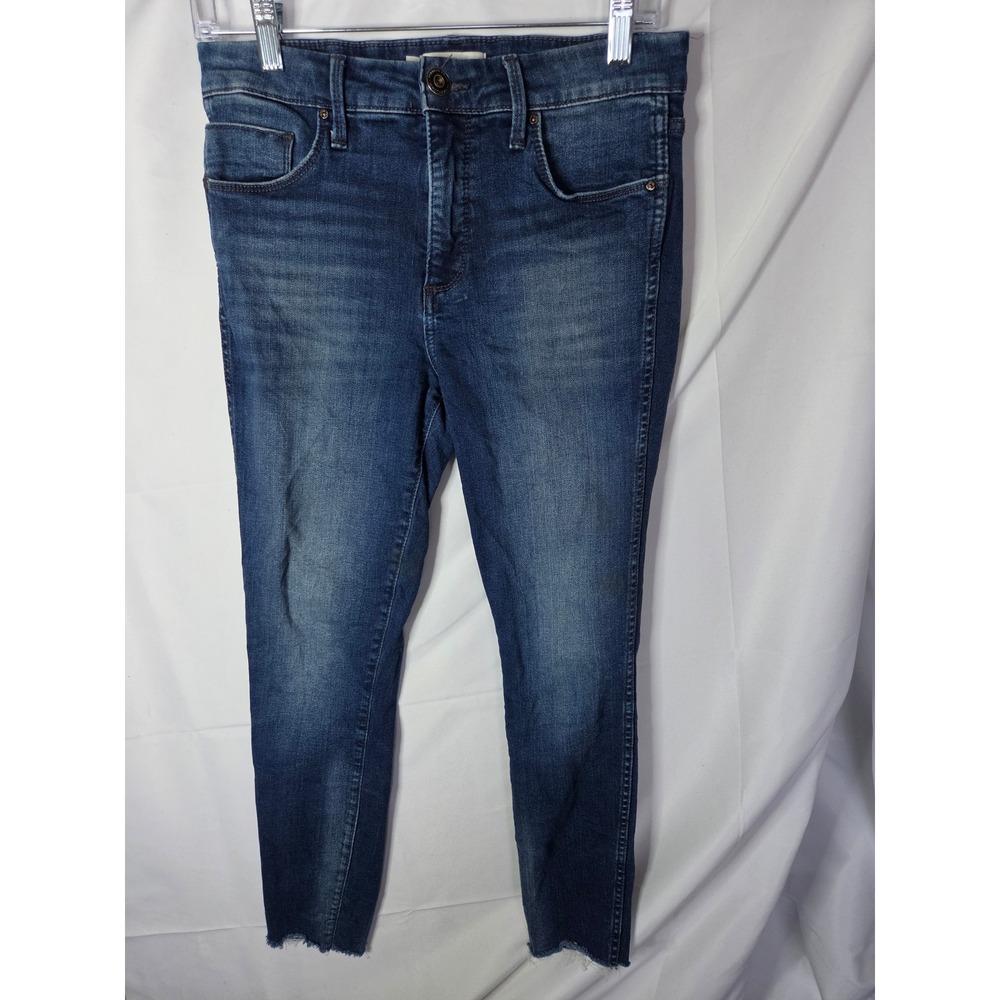 Whetherly Womens High Rise Skinny Jeans Dark Wash Raw